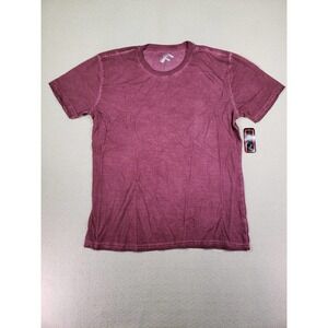 Fission Shirt Mens Large L Red Stretch Cotton Blend Pullover Crew Neck NWT A3